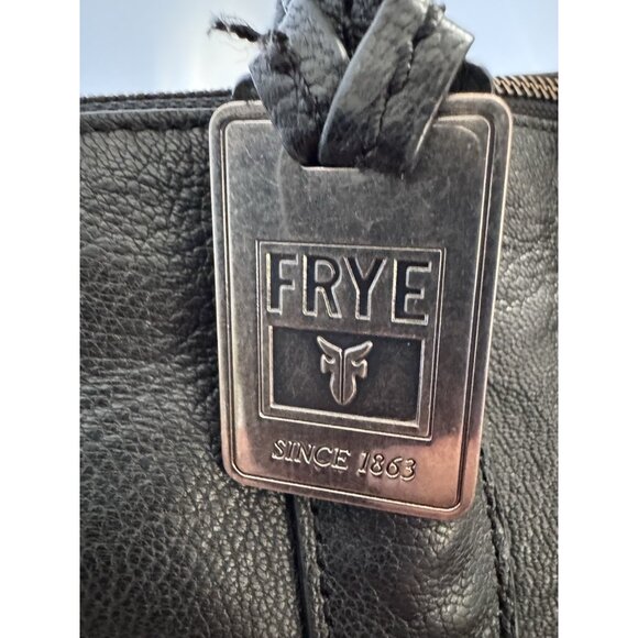 Frye Black Jesse Studded Leather Satchel Style Handbag EUC Clean $568 - Picture 4 of 16